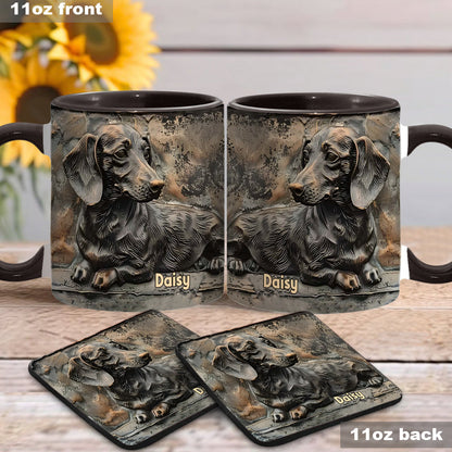 Love Dachshunds - Personalized Dachshund Accent Mug