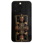 Black King - Personalized African American 3D Embossed Leather Phone Case