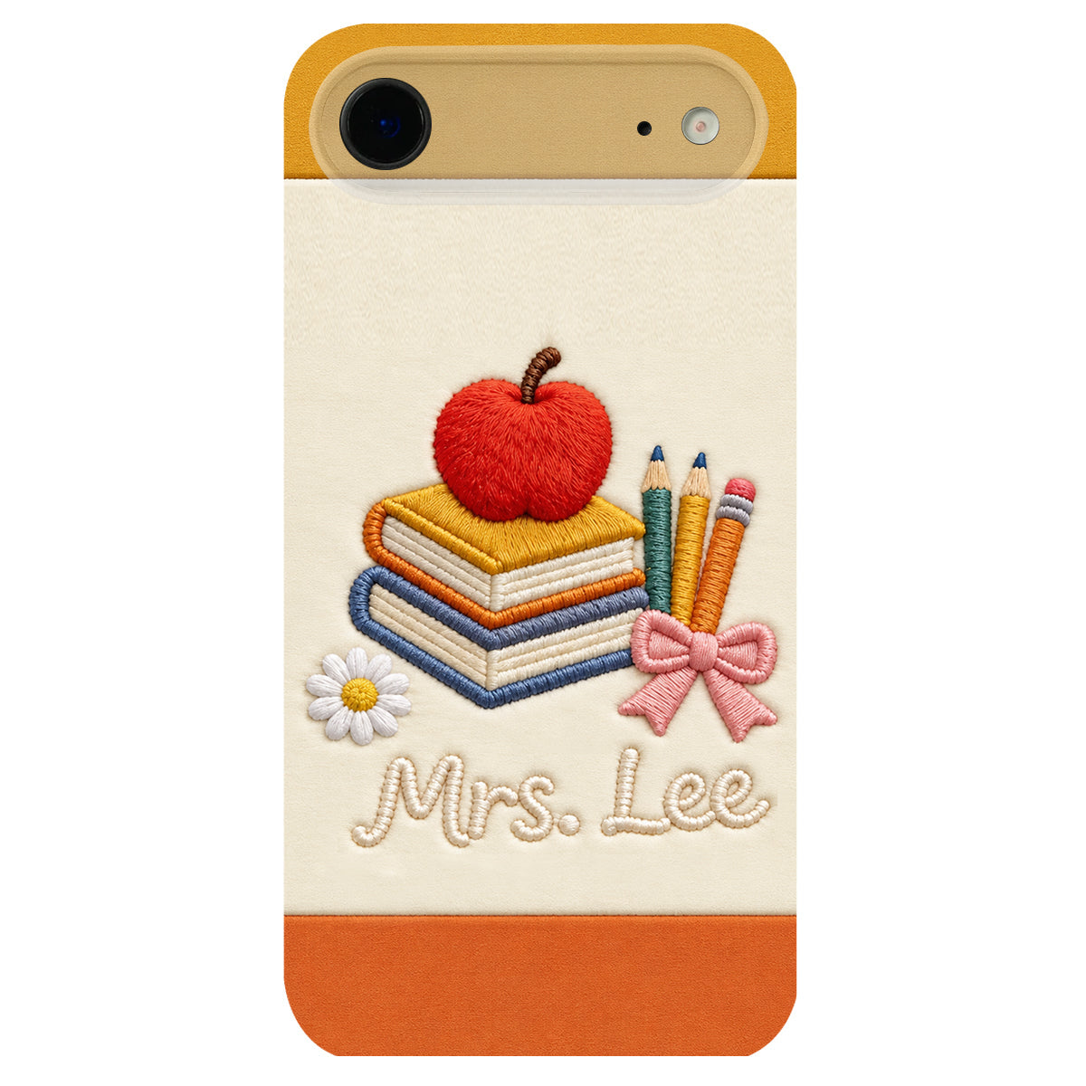 Teacher Gifts - Personalized Teacher 3D Embossed Leather Phone Case