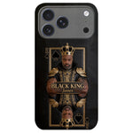Black King - Personalized African American 3D Embossed Leather Phone Case