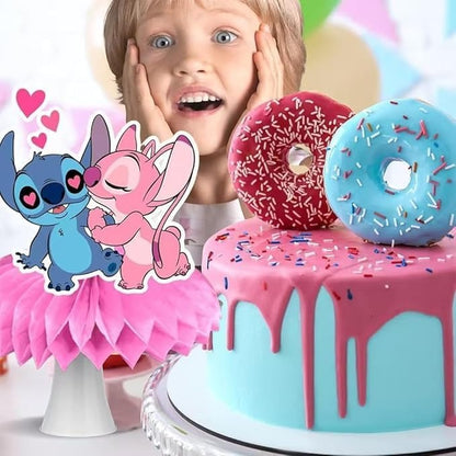 Stitch Themed Birthday Centerpiece Set – Cute Party Table Decor (9Pcs)