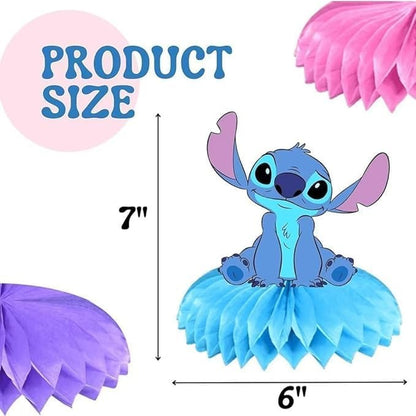 Stitch Themed Birthday Centerpiece Set – Cute Party Table Decor (9Pcs)