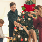 Grinch Christmas Tree Topper Decoration - Holiday Party Gifts Festive Red Book-Shaped