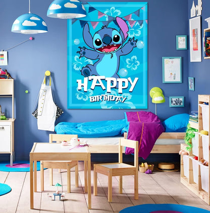 Stitch Party Game – Pin The Nose on Stitch (Poster + 24 Stickers)