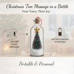 Christmas Tree Message in a Bottle Recording – Recordable Christmas Ornament with Voice Playback Cor