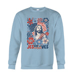Jesusaves Floral 4th Of July - Personalized Christian T-shirt And Hoodie