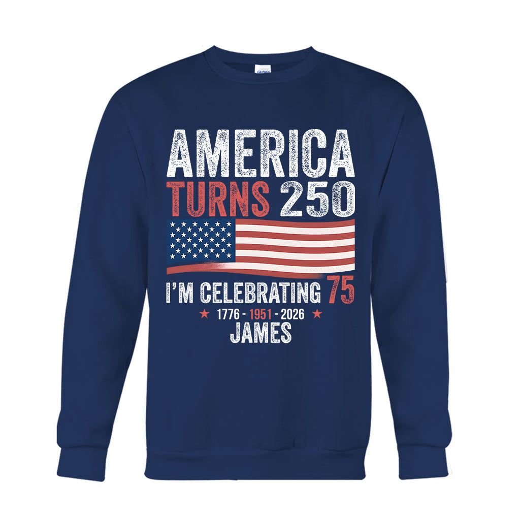 USA 250th Anniversary, Birthday Gift - Personalized Birthday T-shirt And Hoodie