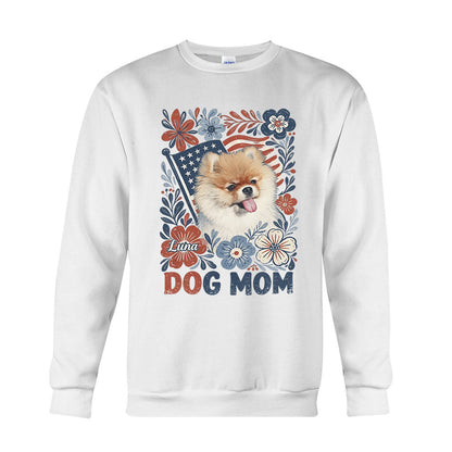 Dog Mom In This 4th Of July - Personalized Dog T-shirt And Hoodie