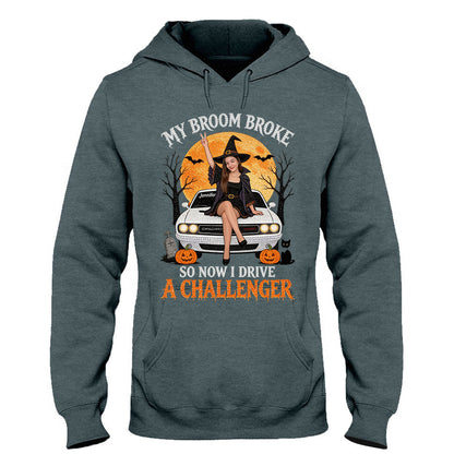 My Broom Broke Funny Halloween - Personalized Car Lover T-shirt And Hoodie
