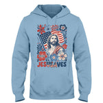 Jesusaves Floral 4th Of July - Personalized Christian T-shirt And Hoodie