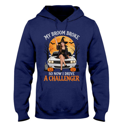 My Broom Broke Funny Halloween - Personalized Car Lover T-shirt And Hoodie