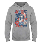 Jesusaves Floral 4th Of July - Personalized Christian T-shirt And Hoodie