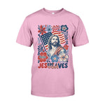 Jesusaves Floral 4th Of July - Personalized Christian T-shirt And Hoodie