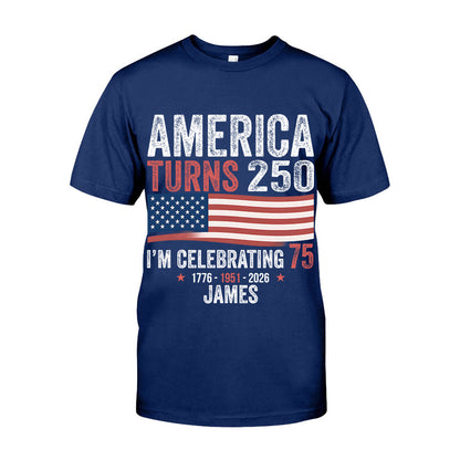 USA 250th Anniversary, Birthday Gift - Personalized Birthday T-shirt And Hoodie