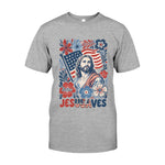 Jesusaves Floral 4th Of July - Personalized Christian T-shirt And Hoodie