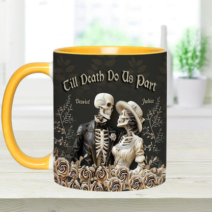 Till Death Do Us Part - Personalized Couple Accent Mug
