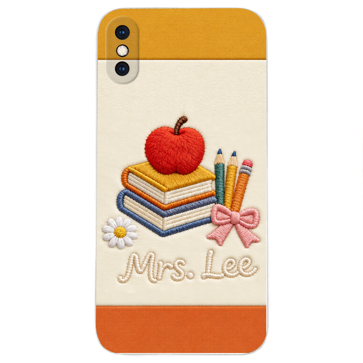 Teacher Gifts - Personalized Teacher 3D Embossed Leather Phone Case