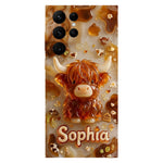 Highland Cow 3D Jelly Effect - Personalized Highland Cow Full Print Phone Case