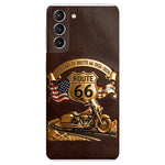 100 Years Of Route Personalized Gifts For Bikers - Personalized Biker 3D Embossed Leather Phone Case