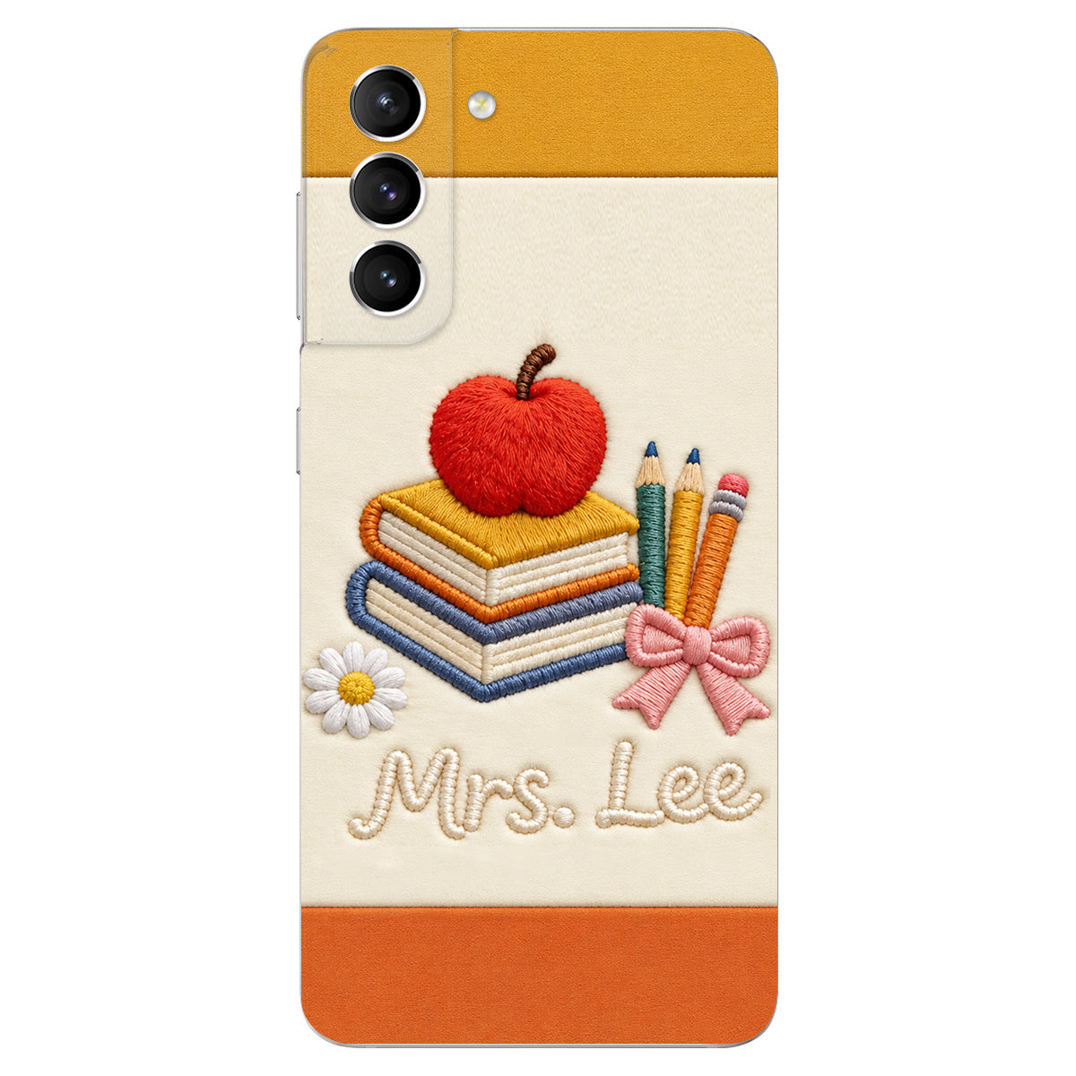 Teacher Gifts - Personalized Teacher 3D Embossed Leather Phone Case