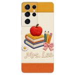 Teacher Gifts - Personalized Teacher 3D Embossed Leather Phone Case