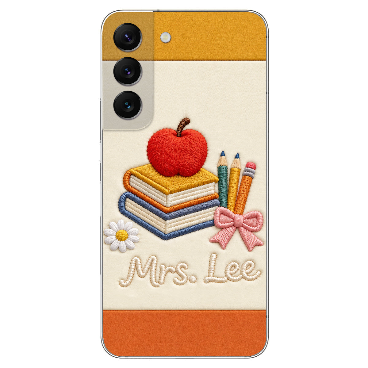 Teacher Gifts - Personalized Teacher 3D Embossed Leather Phone Case