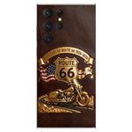 100 Years Of Route Personalized Gifts For Bikers - Personalized Biker 3D Embossed Leather Phone Case