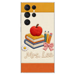 Teacher Gifts - Personalized Teacher 3D Embossed Leather Phone Case