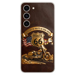 100 Years Of Route Personalized Gifts For Bikers - Personalized Biker 3D Embossed Leather Phone Case