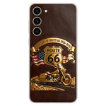 100 Years Of Route Personalized Gifts For Bikers - Personalized Biker 3D Embossed Leather Phone Case