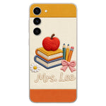 Teacher Gifts - Personalized Teacher 3D Embossed Leather Phone Case