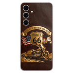 100 Years Of Route Personalized Gifts For Bikers - Personalized Biker 3D Embossed Leather Phone Case