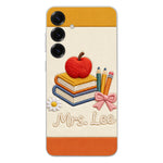 Teacher Gifts - Personalized Teacher 3D Embossed Leather Phone Case